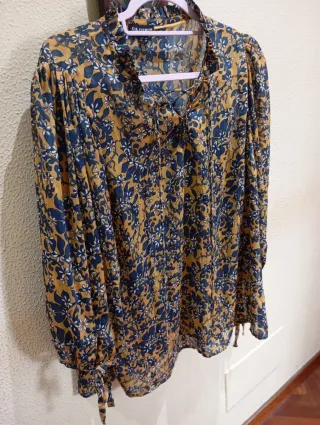 Vestido Zara lunares negro talla L