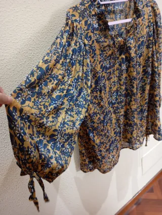 Vestido Zara lunares negro talla L