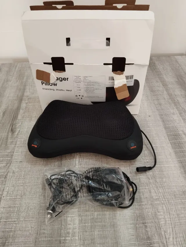 Masajeador cervical almohada rosa