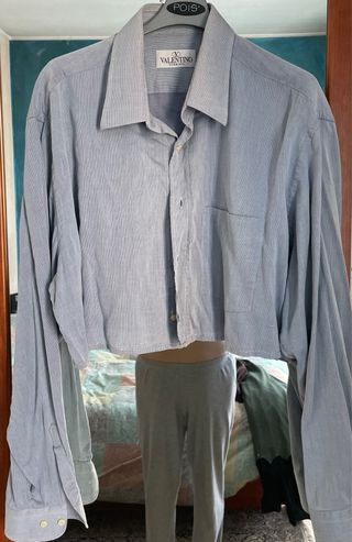 Camicia Valentino Donna/ azzurro e grigia