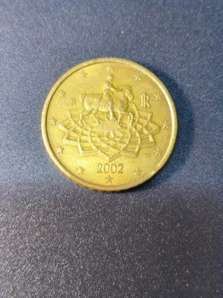 Moneda 50 Céntimos Italia 2002
