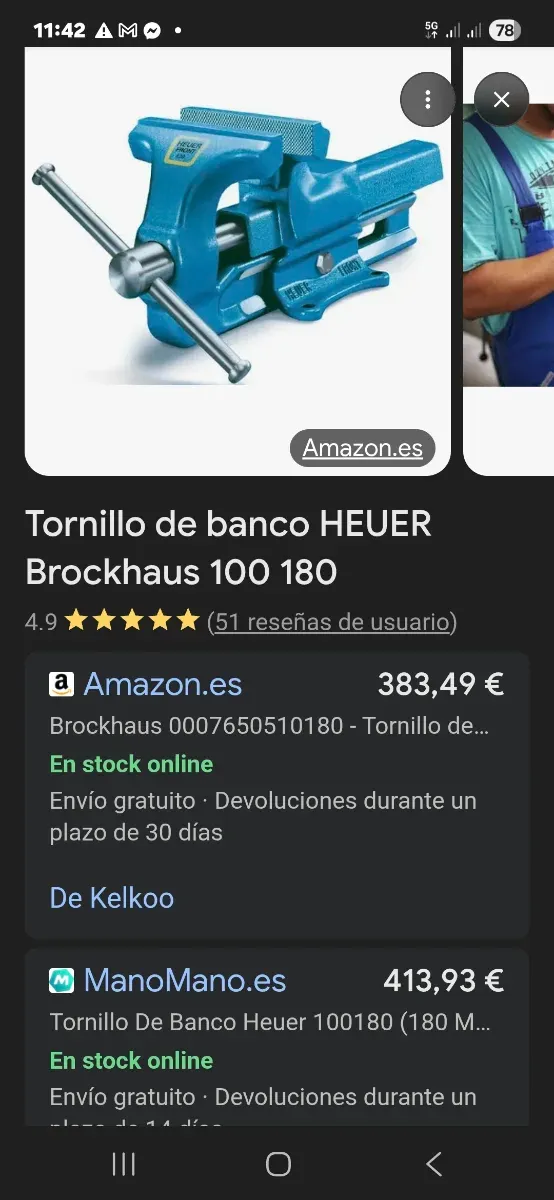 Torno de banco Heuer Nº 6 Muy antiguo