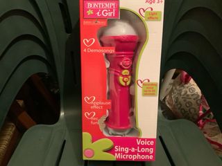 Microfono Giocattolo Rosa con Luci