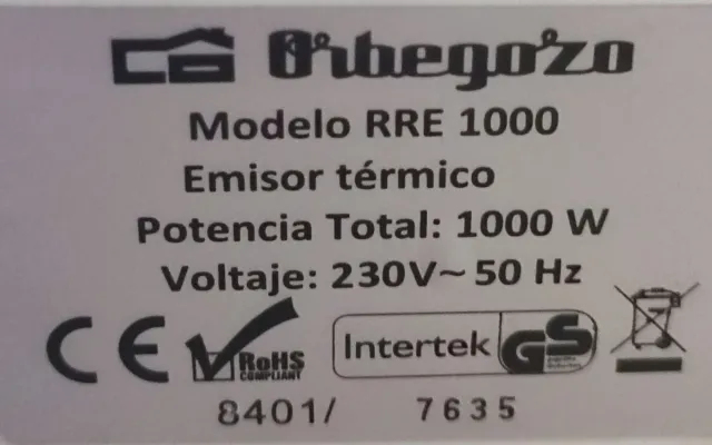 Radiador Eléctrico Orbegozo Blanco