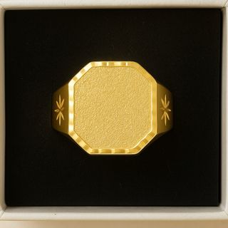 Anillo Sello Oro Octogonal