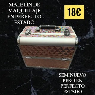 Maletín de maquillaje oro rosa