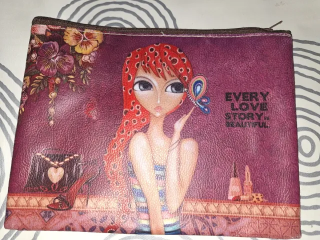 Neceser Love Story Morado y Rojo