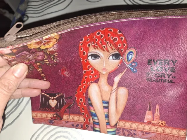 Neceser Love Story Morado y Rojo