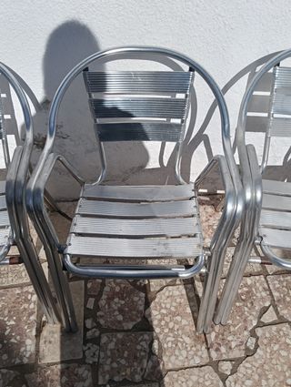 Sillas de aluminio apilables LEER DESCRIPCIÓN