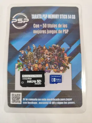 Tarjeta PSP Memory Stick 64 GB