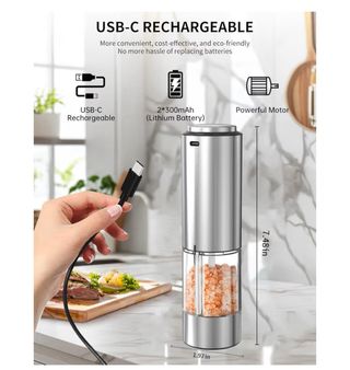 Molinillo Pimienta Recargable USB
