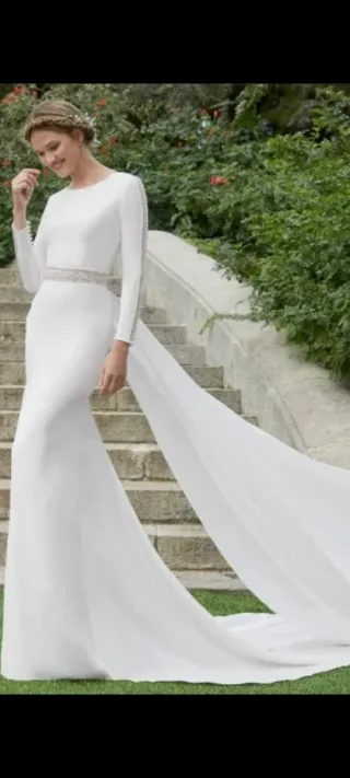 Vestido de Novia Blanco Manga Larga