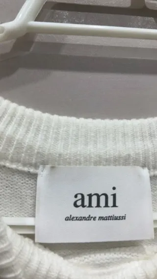 Jersey Ami Paris Blanco Corazón Rojo Talla M