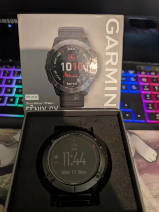 Garmin Fenix 6X Pro Solar + Soporte Bici