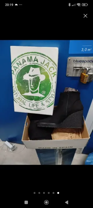 Botas Panama Jack negras cuña