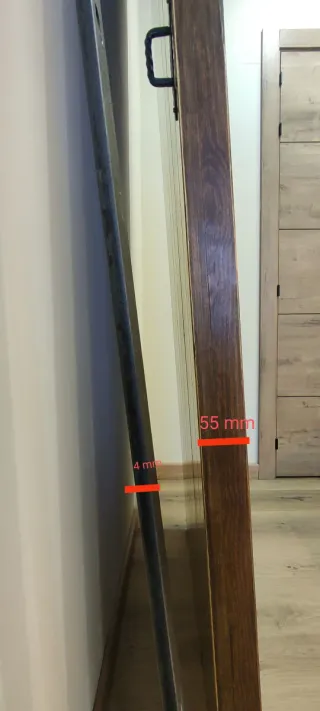 Puerta granero madera maciza con guía