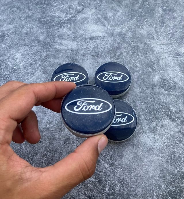 Tapabujes Ford Originales 54mm Azul Marino (4uds)