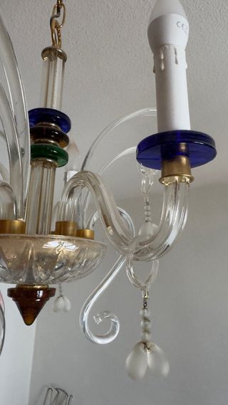 Lámpara de cristal artesanal