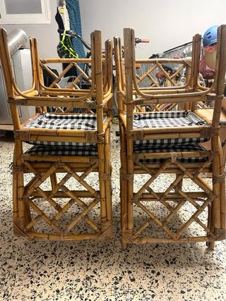 Sillas bambú estilo Chippendale