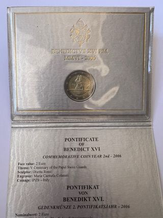 moneda 2 Euro vaticano 2006 Guardia Svizzera
