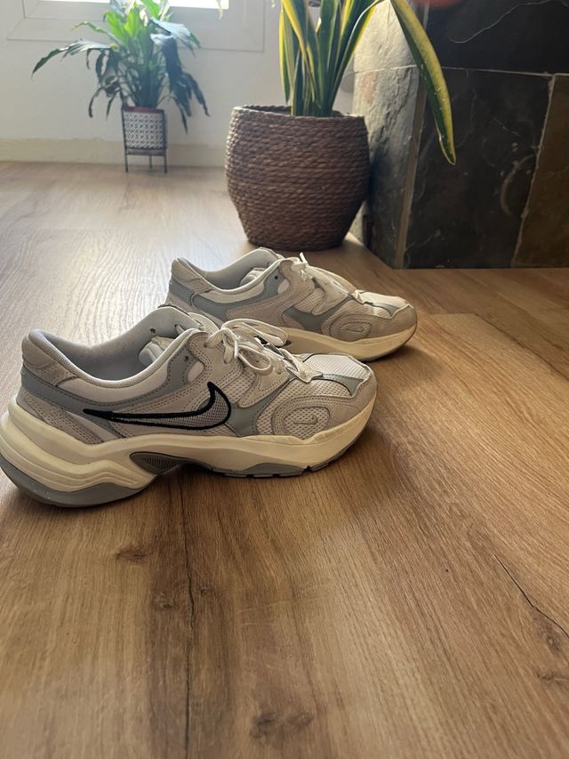 Zapatillas Nike grises y blancas