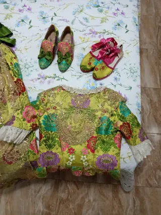 Traje de Fallera Multicolor Talla 36 , 38