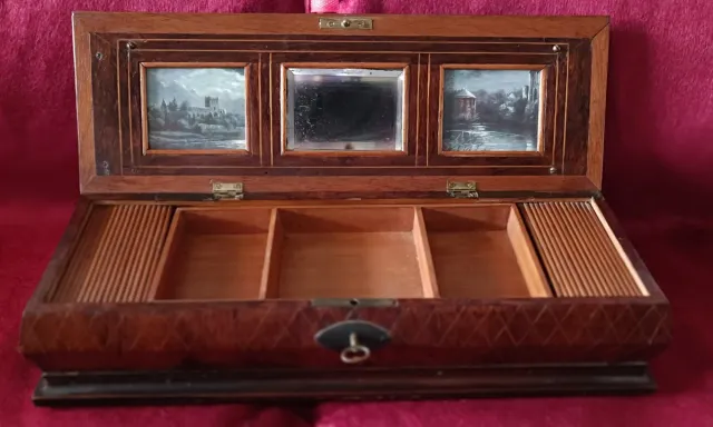 Costurero madera con cajones y compartimentos