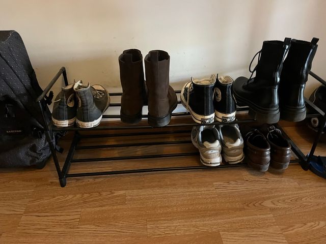 Zapatero Metálico Negro