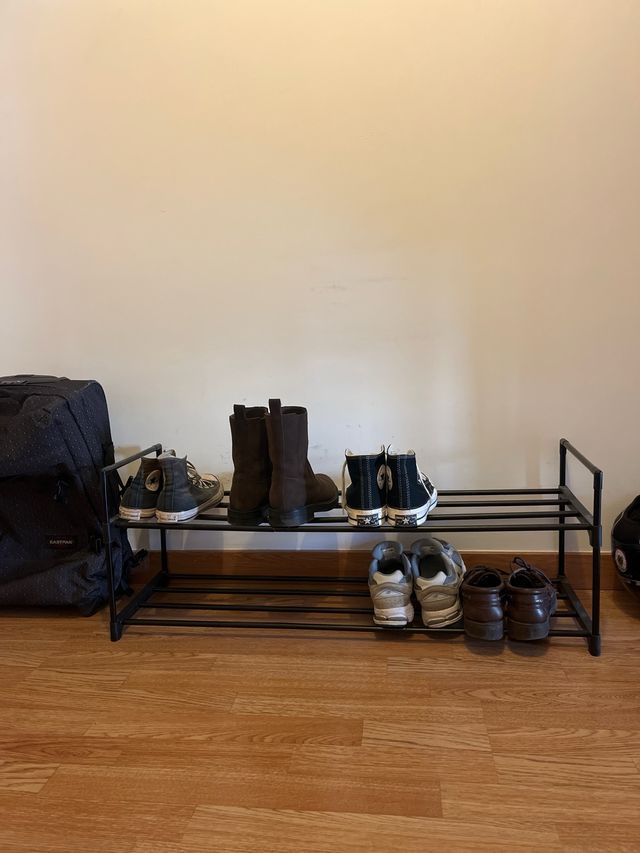 Zapatero Metálico Negro