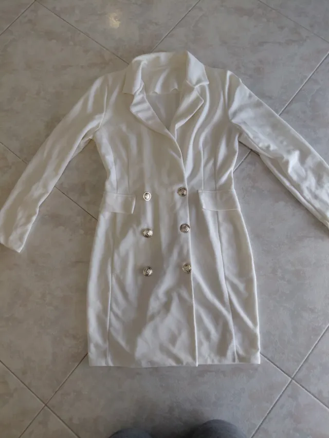 Gilet bianco doppiopetto