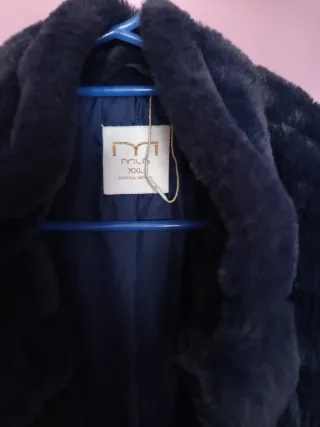 Chaqueton piel azul marino Milano talla XXL