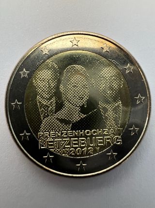 moneda 2 Euro Lussemburgo 2012