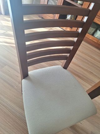 Mesa extensible madera y 6 sillas