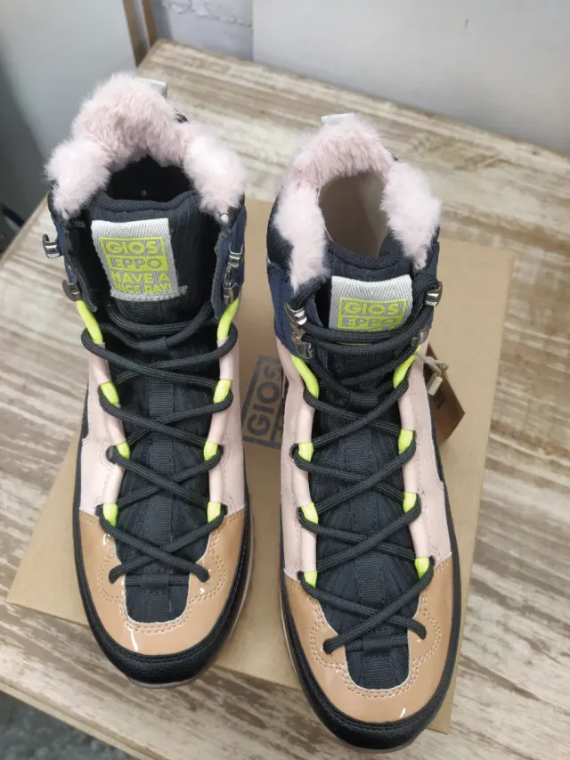 Botas Gioseppo niña rosa y camel