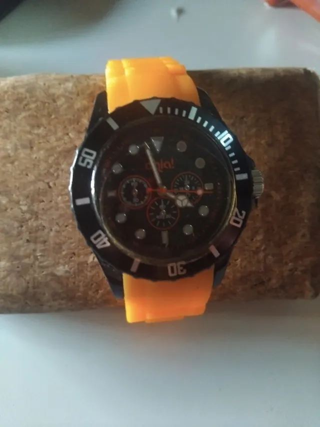 Reloj Negro y Naranja para Hombre