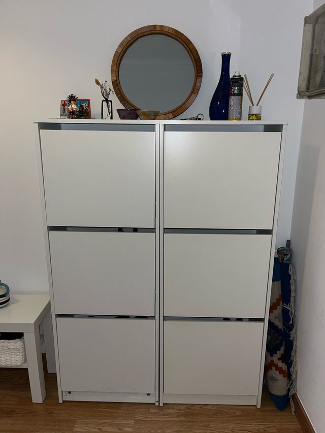 Zapatero Ikea Blanco Madera