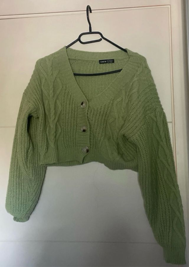 Jersey corto SHEIN verde trenzado