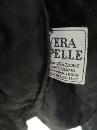 Chaqueta de cuero negra hombre