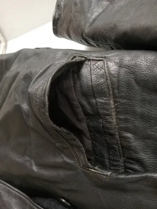 Chaqueta de cuero negra hombre