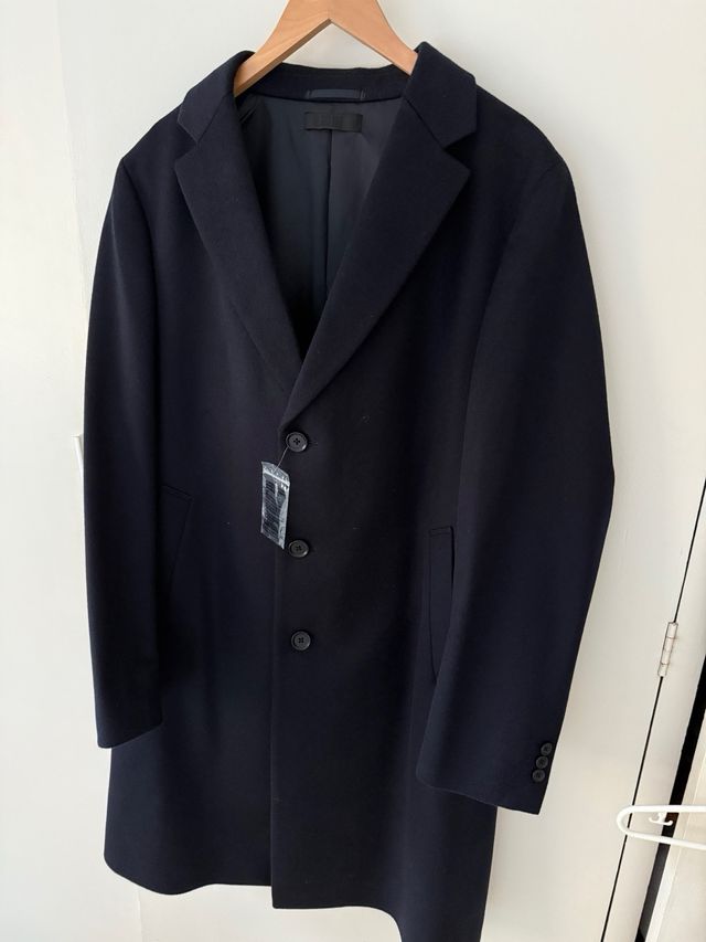 Abrigo Chesterfield Cashmere y Lana Azul marino