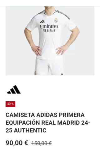Camiseta Real Madrid Adidas 24/25 XL
