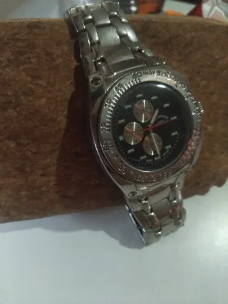 Reloj Louis Valentín Hombre Negro/Plata