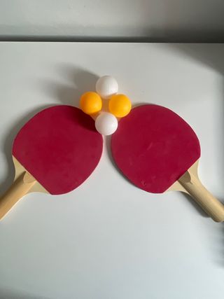 Raquetas de madera Ping Pong y 4 Bolas