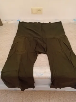 Pantalón tailandés verde talla única unisex