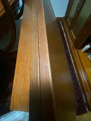 Mesa extensible cuadrada nogal