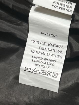 Gabardina de piel Impala mujer  color negro