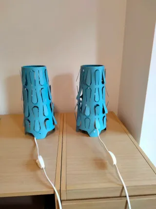 Lámparas de mesa azules (Set de 2)