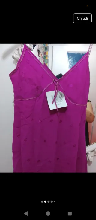 Abito donna fucsia con cuoricini