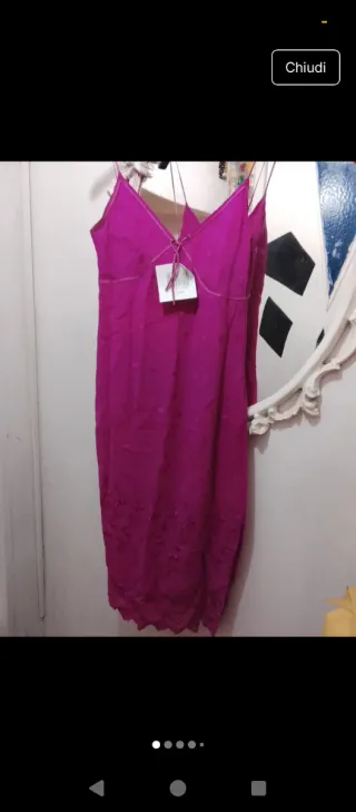 Abito donna fucsia con cuoricini