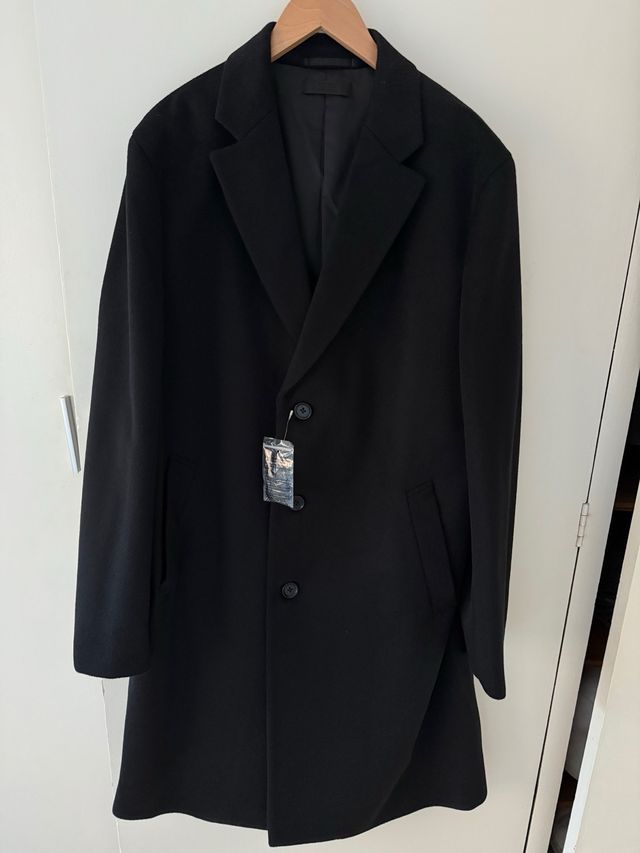 Abrigo Chesterfield cashmere lana negro